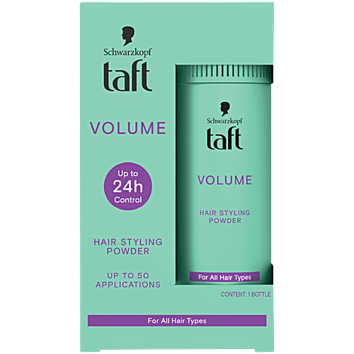 Schwarzkopf Taft Volume Hair Styling Powder, 10 g  For Instantly Fuller Looking Hair & Long Lasting Control.