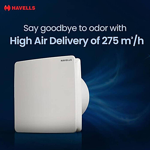 Havells 150mm Ventil Air ZX Exhaust Fan - White, 1 pc Strong Air Suction, Rust Proof Body and Dust Protection Shutters, Suitable for Bathroom, Kitchen & Office, 2 Year Warranty