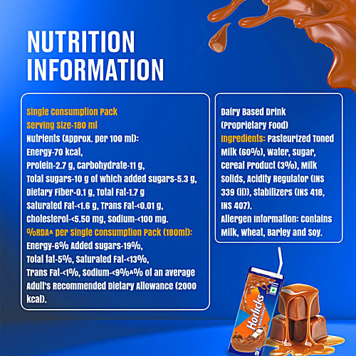 Horlicks Chocolate Milkshake, 180 ml