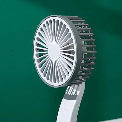 HashWOW Mini Handheld Fan - With Stand, USB/DC 3-Speed Mode, Grey, 1 pc