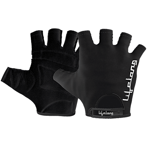 Lifelong Gym Gloves - For Men, Black, Size M, 1 Pair
