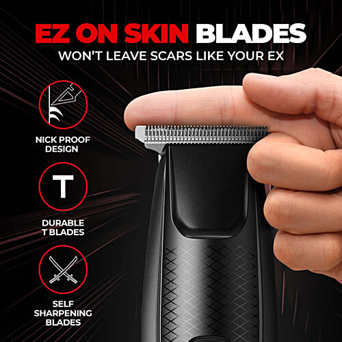 Beardo Ape-X EZ Trimmer Men Beard - 120 Min Run Time, 7000 RPM Motor, Li-ion Battery, Multiple Length Settings, 1 pc  Durable Blades