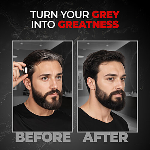 Beardo Blackout Powder Cover Up For Hair Problems - For Grey Roots, Patchy Beard & Thinning Hairline, 4 g  Beard Patches & Bald Spots, Highly Pigmented, Long-Lasting & Matte Finish, Super-Fine Cover-up Powder