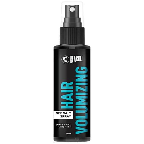 Beardo Hair Volumizing Sea Salt Spray - For Texture & Hold With Matte Finish, 50 ml Olive Oil & Coconut Oil, Hair Texture Spray & Matte Hold, Hair Volumizer Hair Setting Spray
