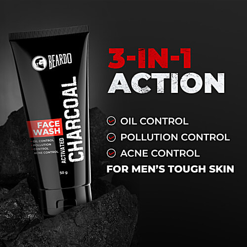 Beardo Charcoal Detox Grooming Kit For Men, 1 pc Pack of 4 Gift Hamper for Men, Activated Charcoal Facewash, Activated Charcoal Bodywash, Activated Charcoal Face Scrub, Mafia Perfume Body Spray