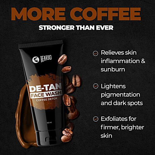 Beardo Ban The Tan Grooming Kit For Men - Detan Facewash, Detan Bodywash, Detan Face Scrub, Whisky Smoke Perfume Body Spray, 1 pc P 