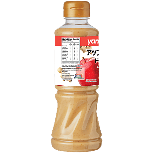Yamamori Apple Ginger Dressing, 220 ml  No MSG & Preservatives, Rice Bran Oil
