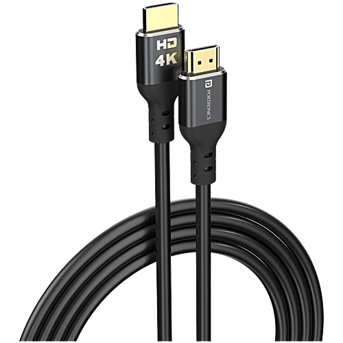 Portronics Konnect Sync HDMI Cable - 1.5 m, Black, 1 pc