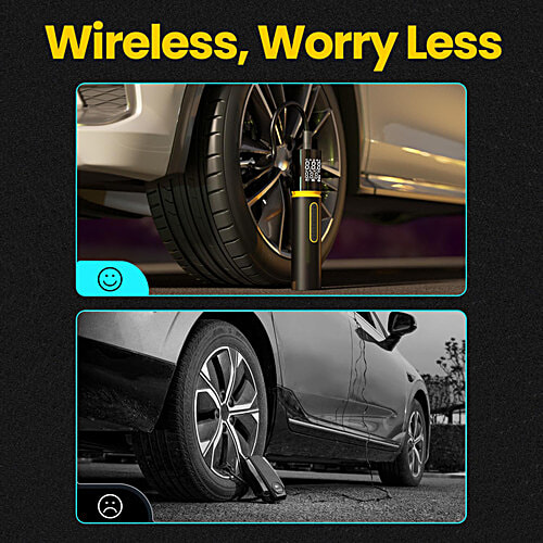 Portronics Vayu 5.0 Rechargeable Tyre Inflator - Fast Inflation, Preset Modes, Black), 1 pc  Digital Display, Flashlight Torch, Auto Shut-Off, Air Pump Compressor for Car & Bike