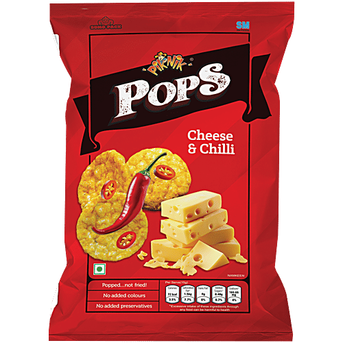 Piknik Pops Cheese & Chilli Namkeen, 60 g No Added Colours & Preservatives
