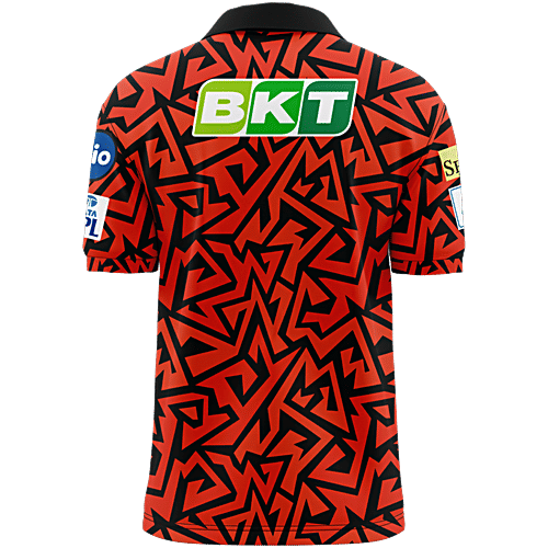 playR Sunrisers Hyderabad Authentic Fan Jersey IPL 2025 - Adult, Half Sleeve, Orange, 1 pc (Size - XL)