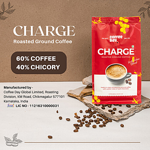Café Coffee Day Coffee Powder - Charge 60% Coffee & 40% Chicory, Dark Roast, 200 g  