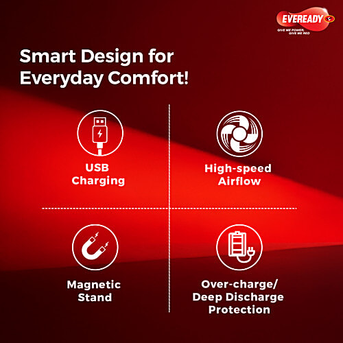 Eveready Rech Fan FE01 BL Everflo mini 12UP, 1 pc