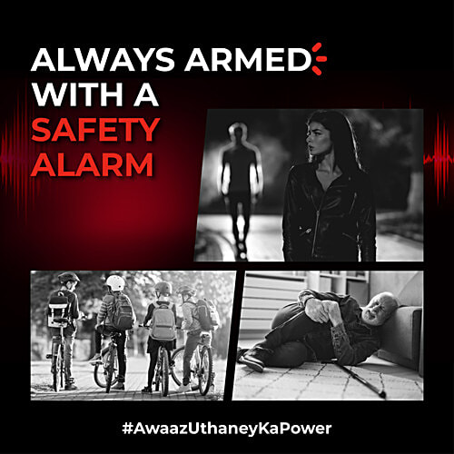 Eveready Siren DL102 Rechargeable Torch, 1 pc With 100 Decibels, 1W Torch, 1W Sidelight, Flasher, Keychain, USB Type B Fast Charging