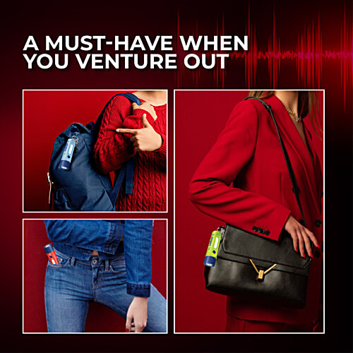 Eveready Siren DL102 Rechargeable Torch, 1 pc With 100 Decibels, 1W Torch, 1W Sidelight, Flasher, Keychain, USB Type B Fast Charging