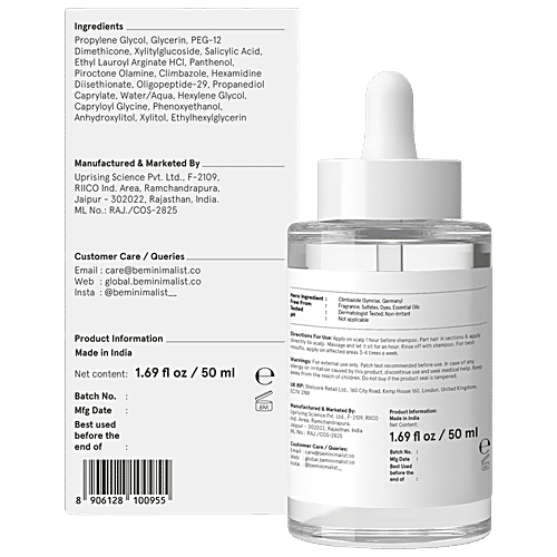 Minimalist CPH Complex + Oligopeptide 0.8% Anti-Dandruff Serum, 50 ml  For All Scalp Types