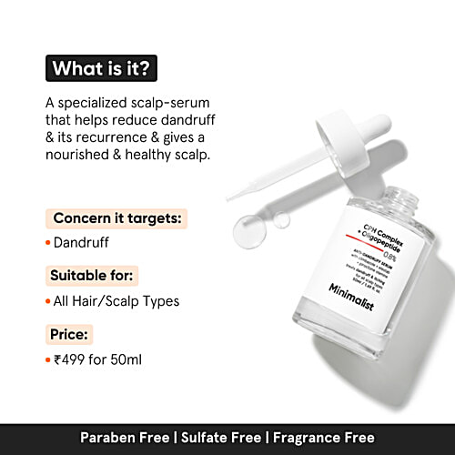 Minimalist CPH Complex + Oligopeptide 0.8% Anti-Dandruff Serum, 50 ml  For All Scalp Types