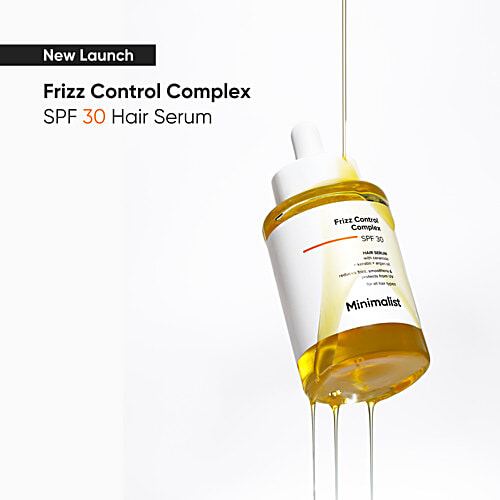 Minimalist Frizz Control Complex SPF 30 Hair Serum With Ceramide, 50 ml Smoothens, Protects from UV, For All Hair Types