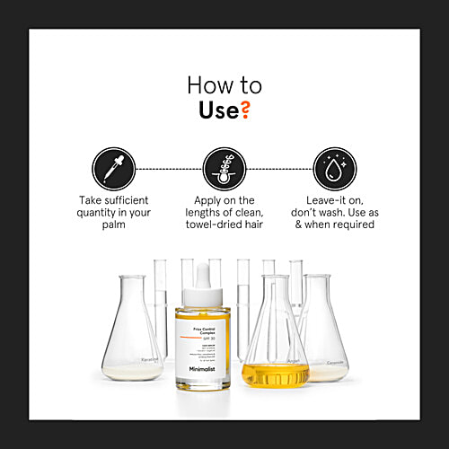 Minimalist Frizz Control Complex SPF 30 Hair Serum With Ceramide, 50 ml Smoothens, Protects from UV, For All Hair Types