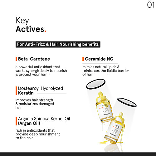 Minimalist Frizz Control Complex SPF 30 Hair Serum With Ceramide, 50 ml Smoothens, Protects from UV, For All Hair Types