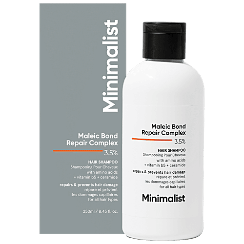 Minimalist Maleic Bond Repair Complex 3.5% Hair Shampoo, 250 ml  Repairs & Prevents Hair Damage, For All Hair Types