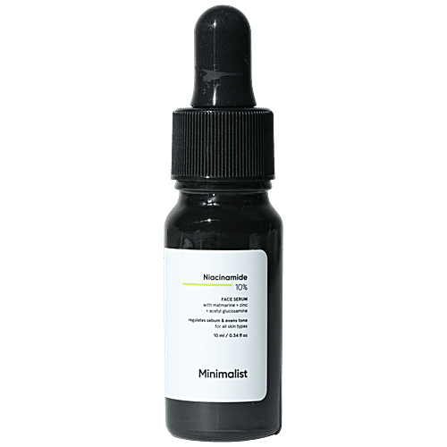 Minimalist Niacinamide 10% Face Serum, 10 ml  Regulates Sebum & Evens Tone, For All Skin Types