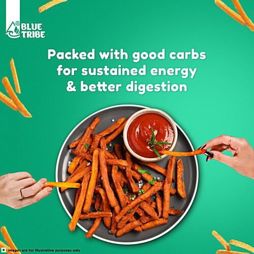 Blue Tribe Foods Wholesome Sweet Potato Fries, 420 g No Palm Oil & Preservatives