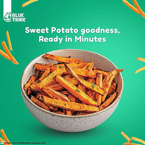 Blue Tribe Foods Wholesome Sweet Potato Fries, 420 g No Palm Oil & Preservatives