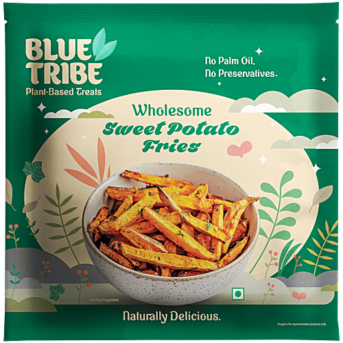 Blue Tribe Foods Wholesome Sweet Potato Fries, 420 g No Palm Oil & Preservatives