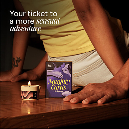 MyMuse Naughty 50 Cards Set - Adult Bedroom Game For Couples, Age 21+, 2 Players, 1 pc Box 