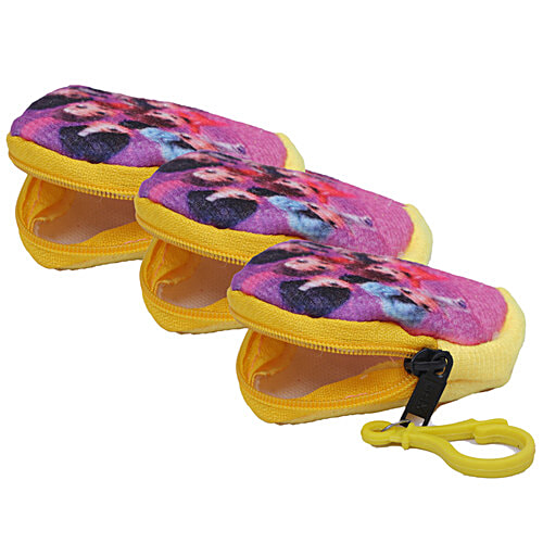 Pearlfiesta Navratri Combo of 9  Emoji Pouch Mini Cute Round Face Smiley Purse for Earphone, Coins, kanjak Gifts (Pack of 9), 9 pcs  