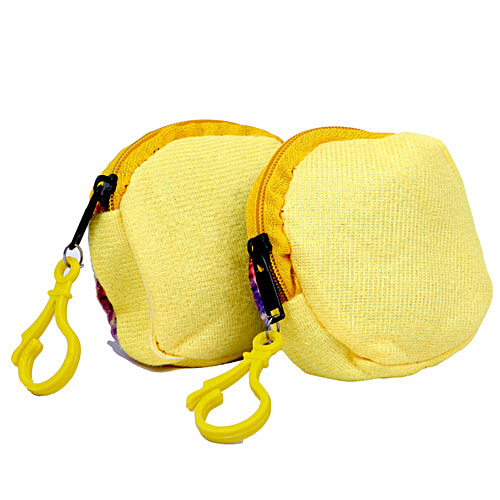 Pearlfiesta Navratri Combo of 9  Emoji Pouch Mini Cute Round Face Smiley Purse for Earphone, Coins, kanjak Gifts (Pack of 9), 9 pcs  