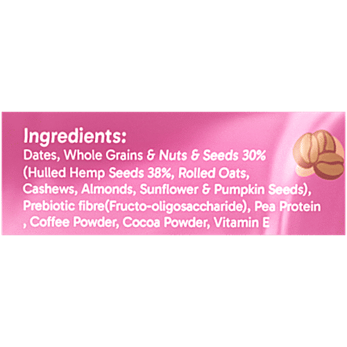 Hemptyful Mocha Superseed Bar, 27 g  High Protein, Omega 3 & 6