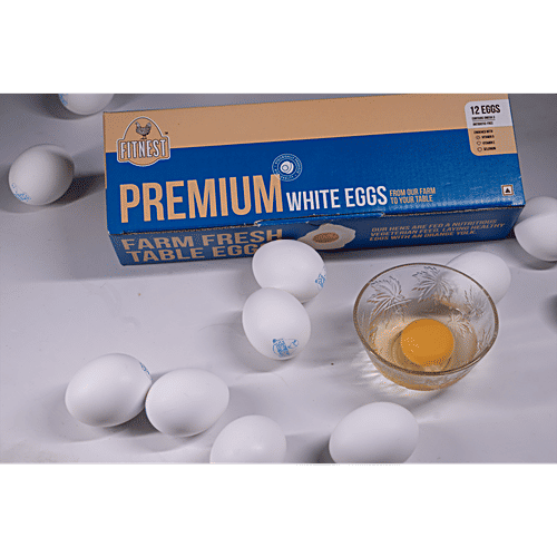 Fitnest Eggs Premium White Eggs, 12 pcs  