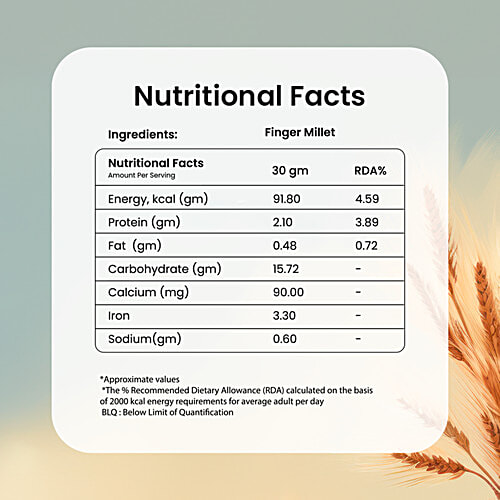 Mill-it Superfood Finger Millet Flour/Ragi Atta, 1 kg High in Protein, Low GI, Rich in Calcium, Assist Diabetes Control, Supports Bone Health
