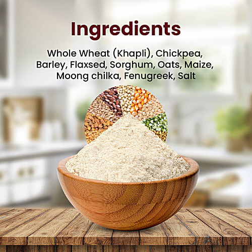Mill-it Fresh Chakki Sugar Shield Atta - Nine Grains, 1 kg Rich in Protein, GI Less Than 50, High in Fibre, Supports Blood Sugar Control, Aids Digestive Health