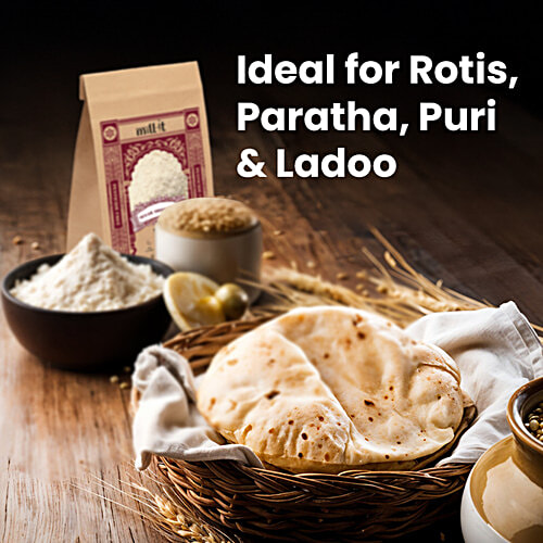 Mill-it Fresh Chakki Sugar Shield Atta - Nine Grains, 1 kg Rich in Protein, GI Less Than 50, High in Fibre, Supports Blood Sugar Control, Aids Digestive Health