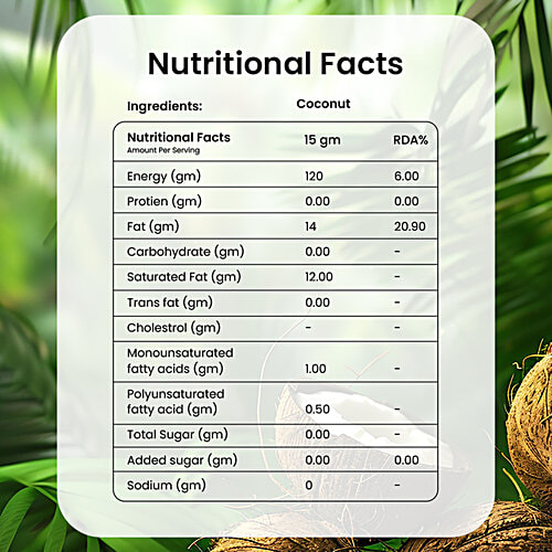 Mill-it Cold Pressed Coconut Oil, 1 L High in MCT, High in Lauric Acid, Promotes Cellular Health, Boosts Immunity