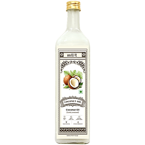 Mill-it Cold Pressed Coconut Oil, 1 L High in MCT, High in Lauric Acid, Promotes Cellular Health, Boosts Immunity