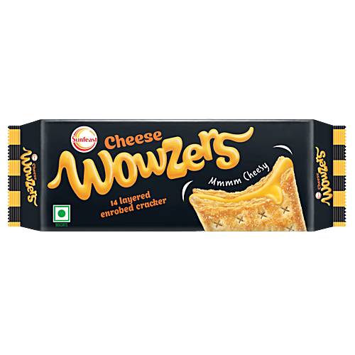 Sunfeast Cheese Wowzers 14 Layered Enrobed Cracker, 128 g  
