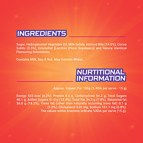 Sunfeast Fantastik Roast Almond Chocolate Bar, 34 g  