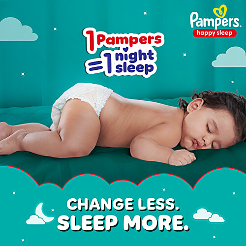 Pampers Happy Sleep Pant Style Baby Diapers - XL, 12-17 Kg, 34 pcs 1 Diaper For 1 Night Sleep, with Anti Rash Shield, Up to 12 hours Absorption, Safe for Babies