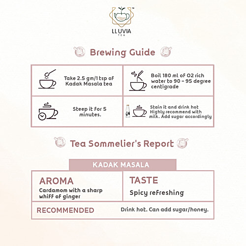 Lluvia Tea Kadak Masala Chai Speciality Tea, 70 g