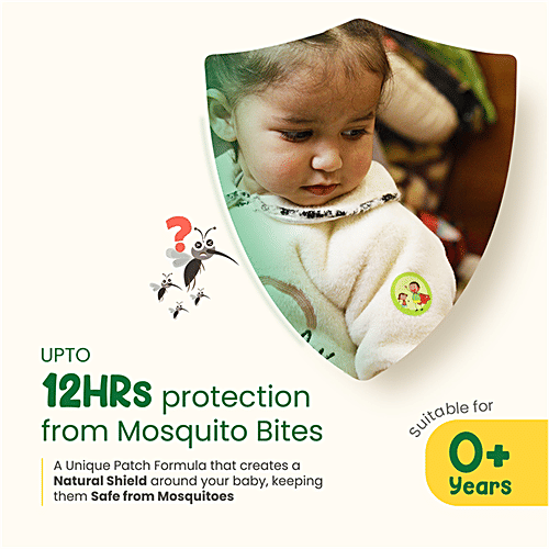 Mother Sparsh Mosquito Repellent Waterproof Patches – 0 To 10+ Years, No Residue, 24 pcs (2 N x 12 pcs) With Citronella Lemongrass Eucalyptus Oil Deet Free