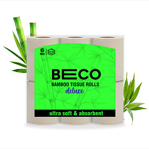 Beco Toilet Tissue Paper Rolls - 3 Ply, 6x160 Pulls  