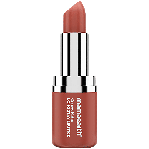 Mamaearth Creamy Matte Long Stay Lipstick, 4.2 g 06 Apricot Taupe 
