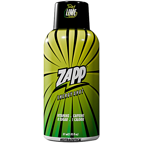 Zapp Lime Energy Shot, 57 ml  Contains Caffeine, No Added Colours & Sugar