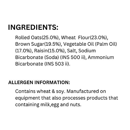 GPR Breakfast Oats Cookies - With Raisin, 288 g  