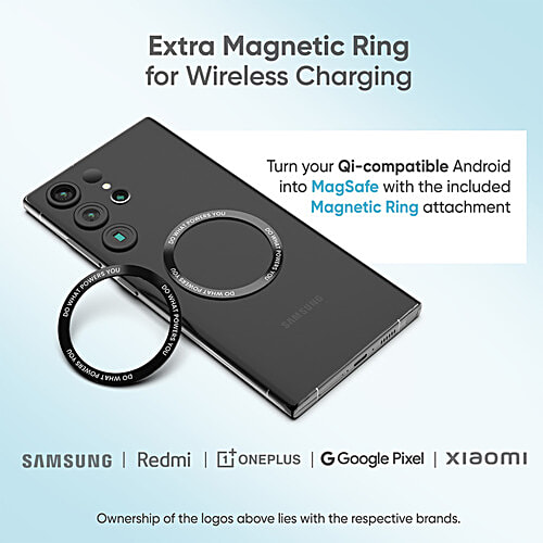 Ambrane 10000 mAh MagSafe Wireless Fast Charging Power Bank - Aerosync Snap, Blue, 1 Unit  