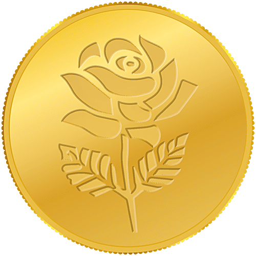 Malabar Gold and Diamonds 24 karat Gold Coin With Flower Motif, 0.5 g